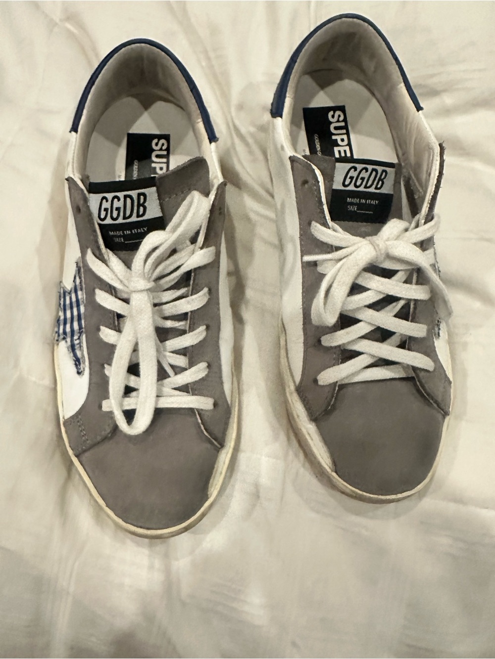Grey & White Low-Top Women’s Sneakers